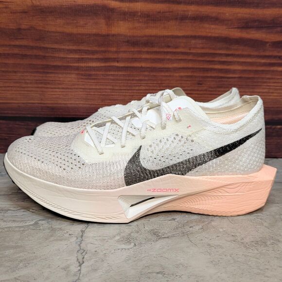 Nike ZoomX Vaporfly Next% 3 Men\'s 11.5 Sail Guava Ice Running Shoes DV4129-103